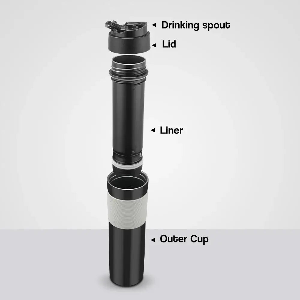 iCafilas 350ML Coffee Tea Portable French Press Coffee Maker Coffee Bottle Insulated Travel Mug Hand Pressure Coffee Pot For Car from PriceLows™