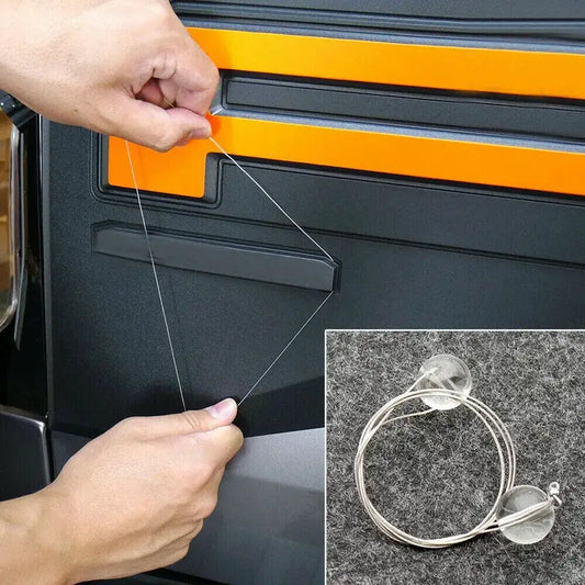 Car Emblem Removal Tool | No Scratch Cord | Glass Ball Lock | 1 Pack