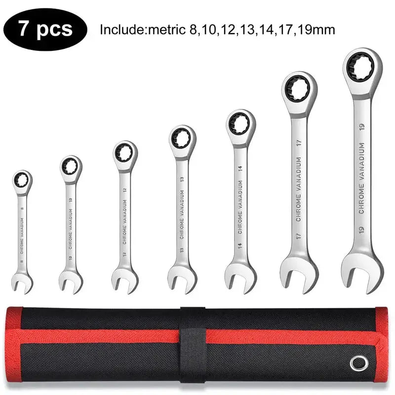 Key Ratchet Wrench Set 72 Tooth Gear Ring Torque Socket Wrench Set Metric Combination Ratchet Spanners Set Car Repair Tools from PriceLows™