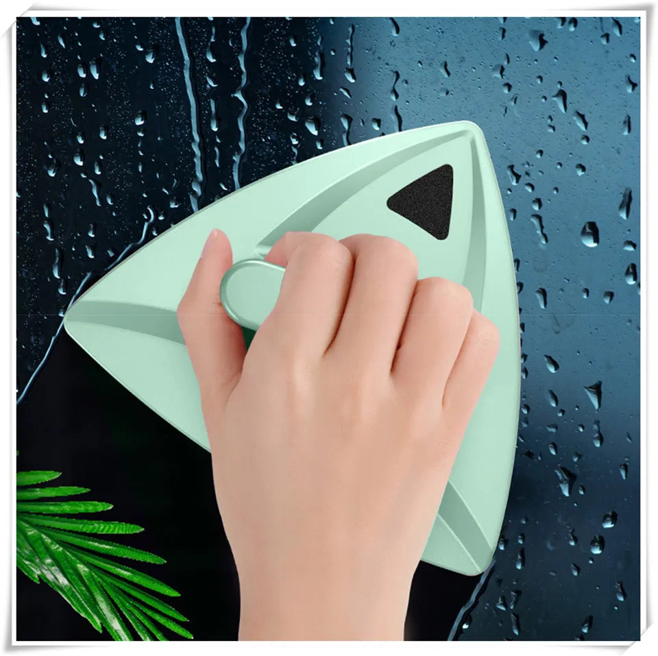 Magnetic Window Cleaner | Auto Water Discharge | Dual Layer Wiper | Home Use
