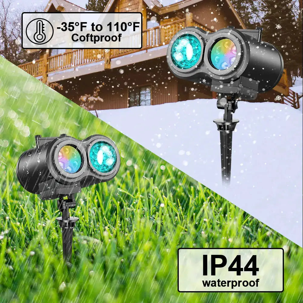 Outdoor Projector Lights | Waterproof LED | Battery Powered | Remote Control