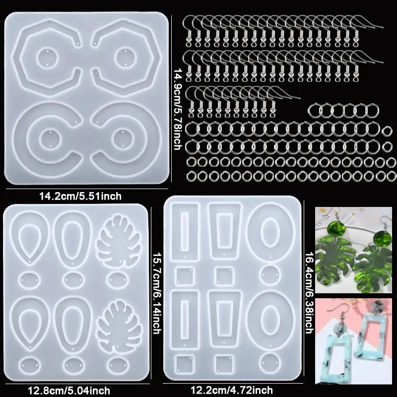 Silicone Resin Jewelry Molds | Mixed Styles | UV Casting Tools | DIY Craft Set