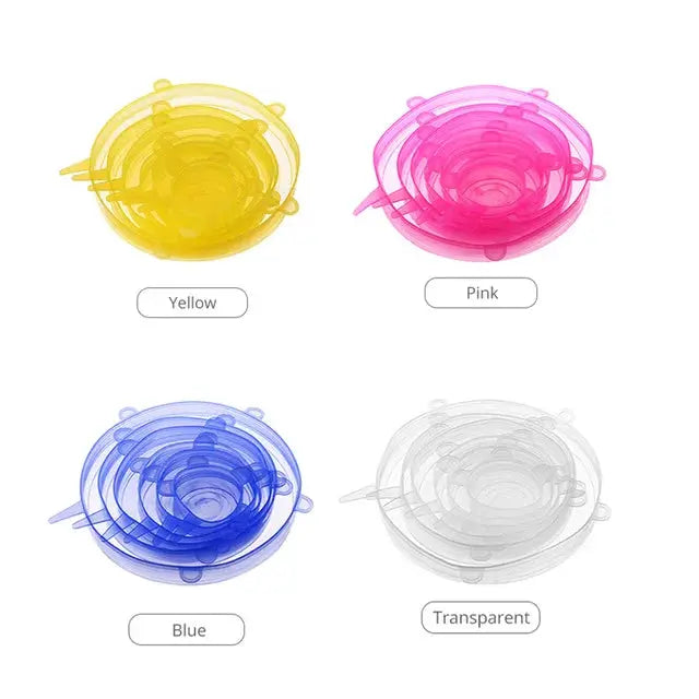 Silicone Stretch Lids | Food Grade | Universal Size | 6 To 12 Piece Set