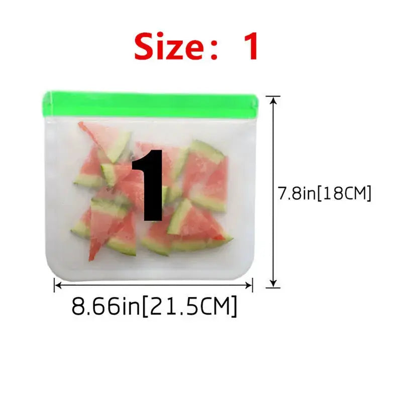 Reusable PEVA Food Storage Bag | Vacuum Sealed | Food Grade PEVA | Green