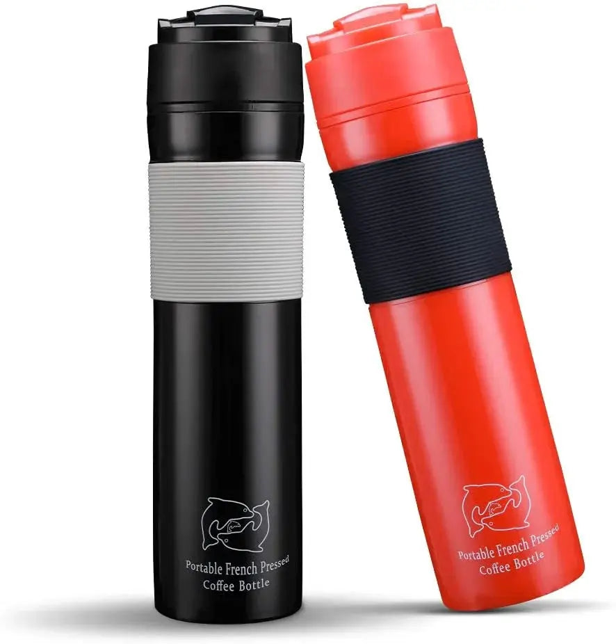 iCafilas 350ML Coffee Tea Portable French Press Coffee Maker Coffee Bottle Insulated Travel Mug Hand Pressure Coffee Pot For Car from PriceLows™