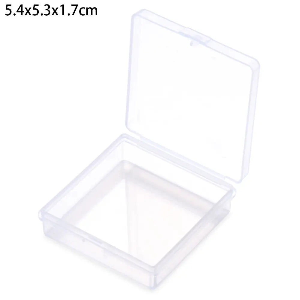 1PC Square/Round Transparent Plastic Storage Box Small Case Beads Earrings Jewelry Container Hardware Organizer Pill Chip Box from PriceLows™