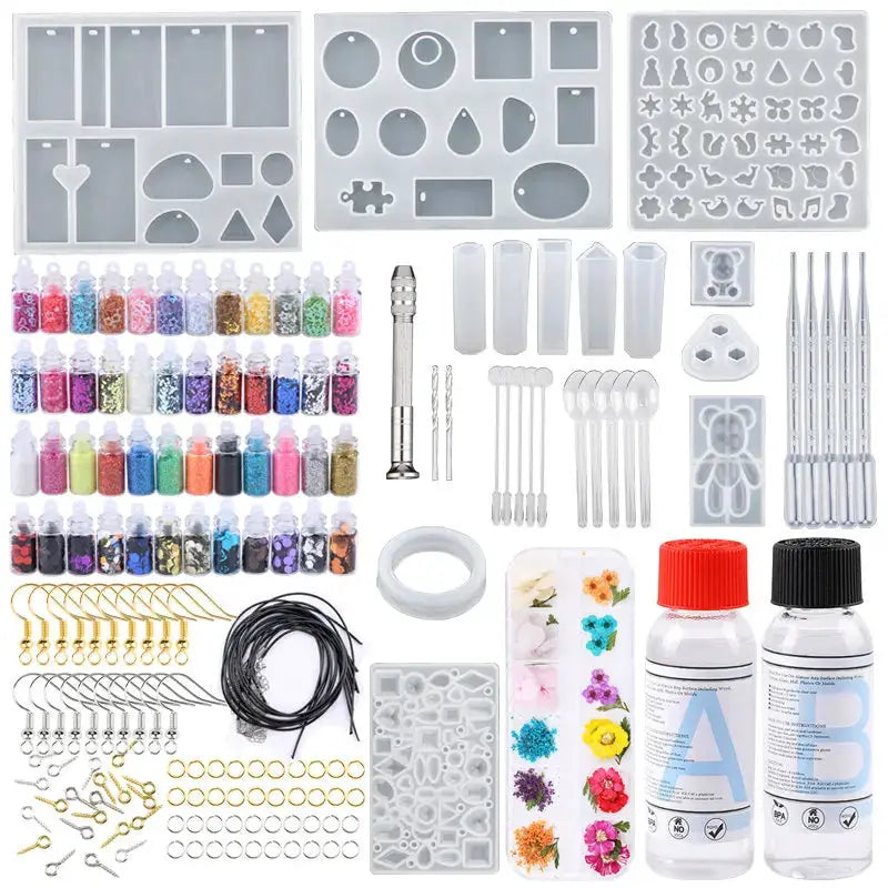 Epoxy Resin Molds Kit | Silicone Jewelry Making | Keychain Earring Diy