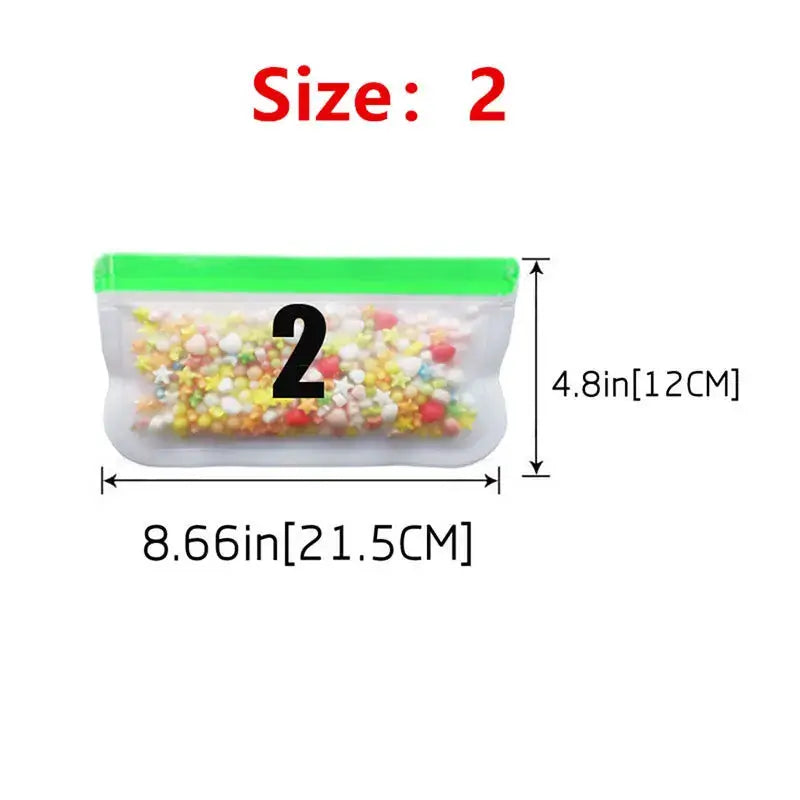 Reusable PEVA Food Storage Bag | Vacuum Sealed | Food Grade PEVA | Green