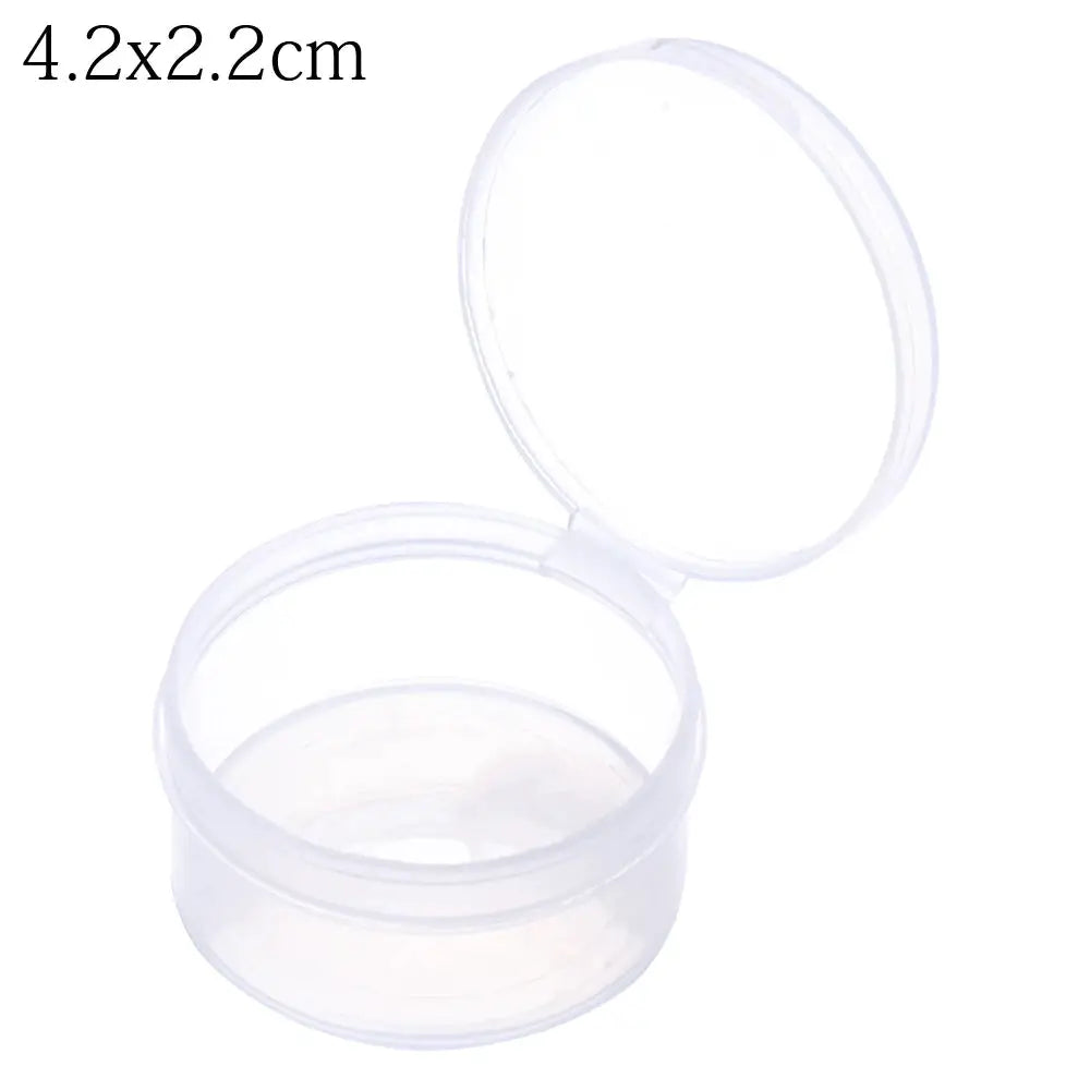 1PC Square/Round Transparent Plastic Storage Box Small Case Beads Earrings Jewelry Container Hardware Organizer Pill Chip Box from PriceLows™