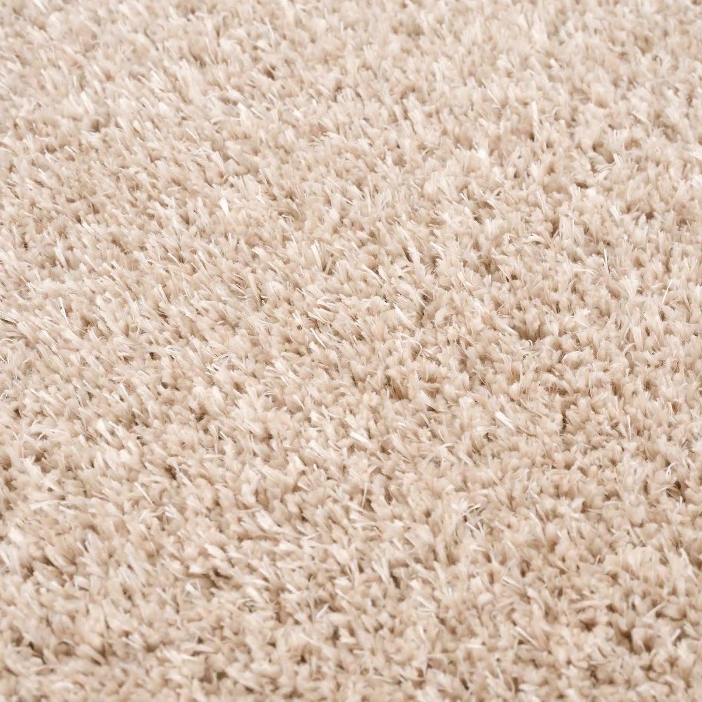 Faina Solid Beige Shag Rug Washable from PriceLows™