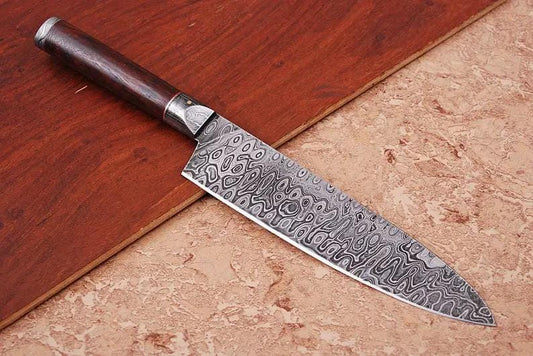 HANDMADE DAMASCUS CHEF KNIFE | 12.5 Inch | Steel | Home