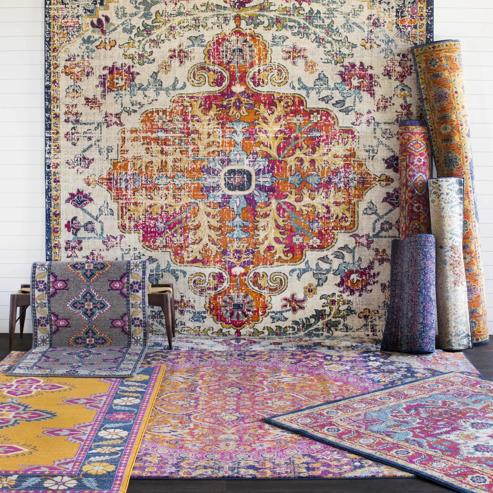 Burnt Orange Ojus Area Rug from PriceLows™