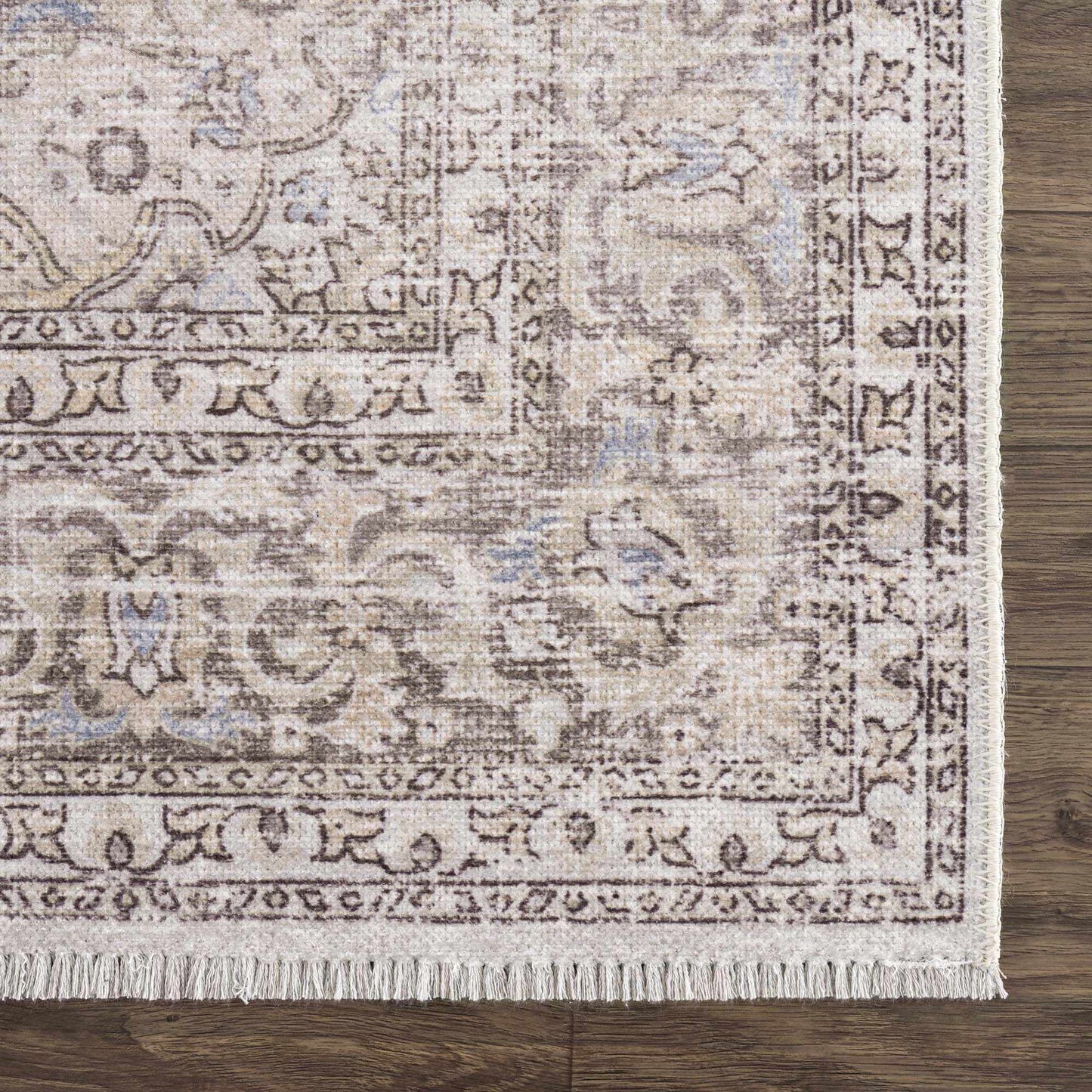 Cream Holi-2301 Washable Area Rug from PriceLows™