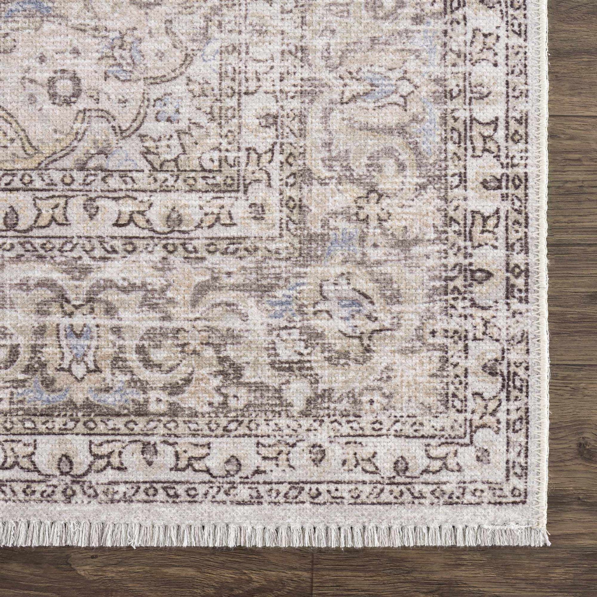 Cream Holi-2301 Washable Area Rug from PriceLows™