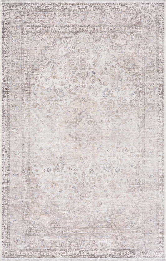 Cream Holi-2301 Washable Area Rug from PriceLows™