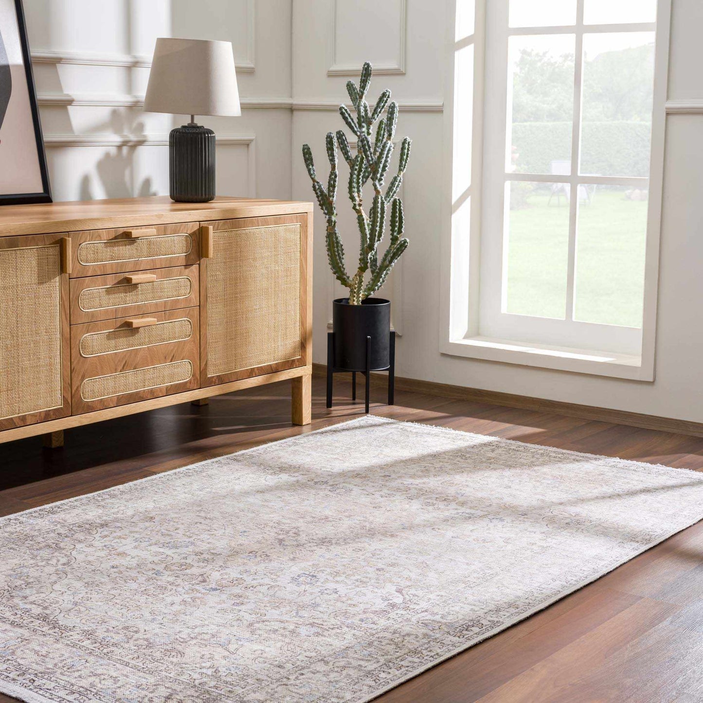 Cream Holi-2301 Washable Area Rug from PriceLows™