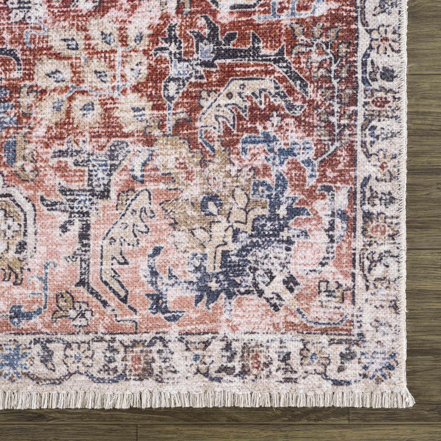 Burgundy Holi-2303 Washable Area Rug from PriceLows™