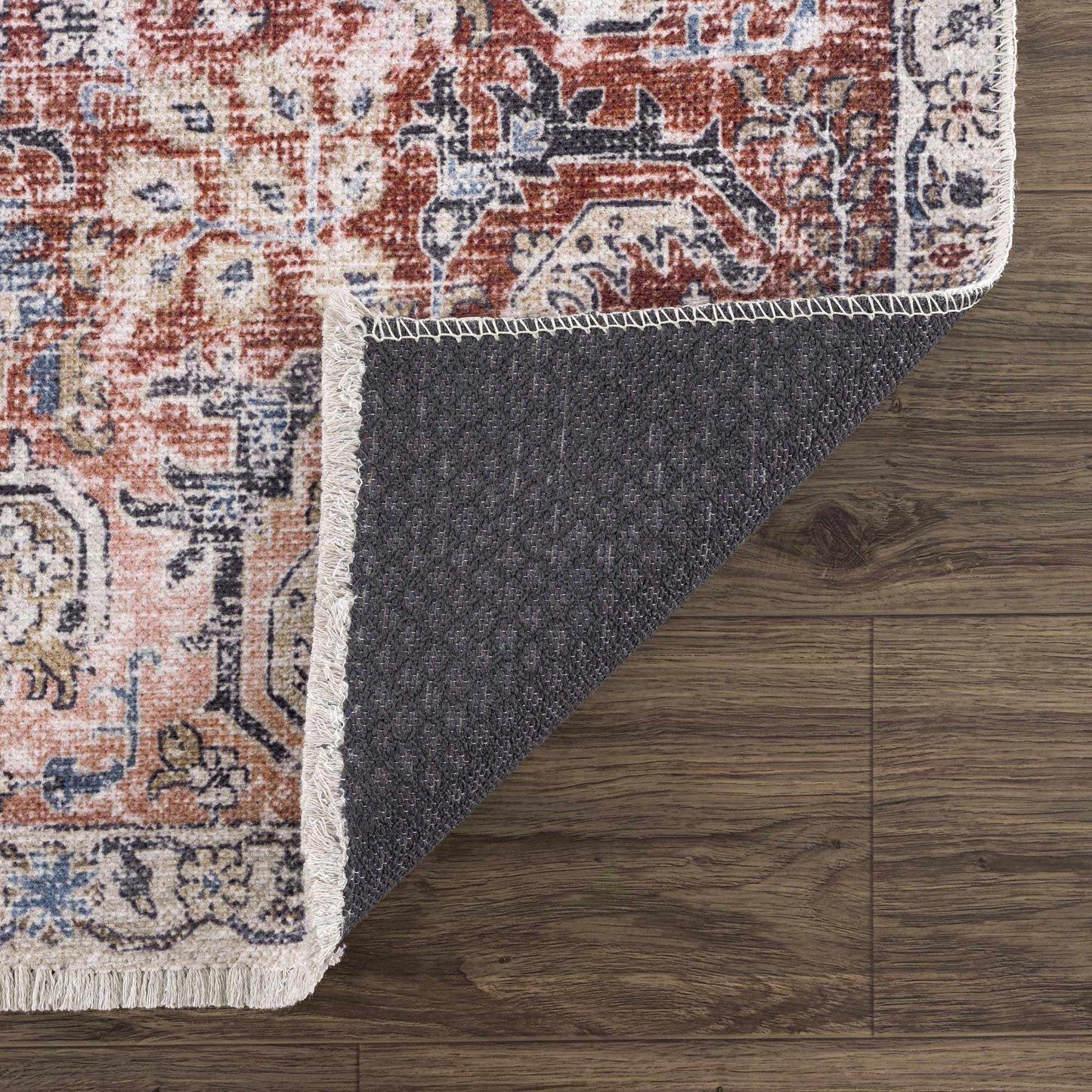 Burgundy Holi-2303 Washable Area Rug from PriceLows™