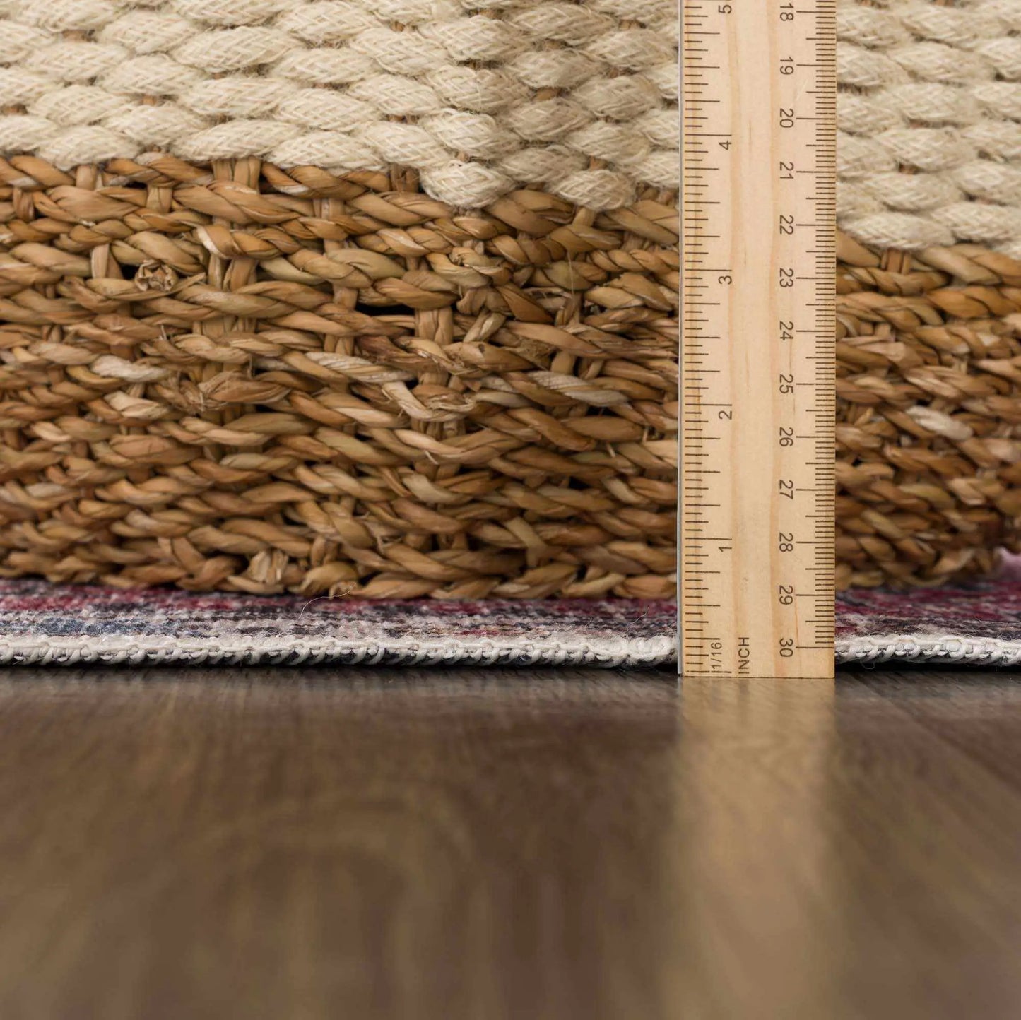 Burgundy Holi-2303 Washable Area Rug from PriceLows™