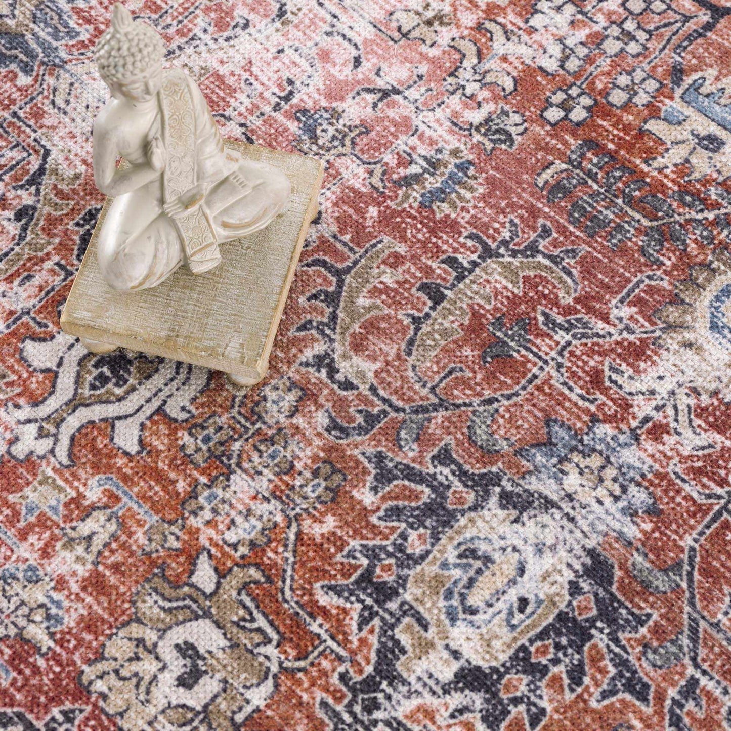 Burgundy Holi-2303 Washable Area Rug from PriceLows™