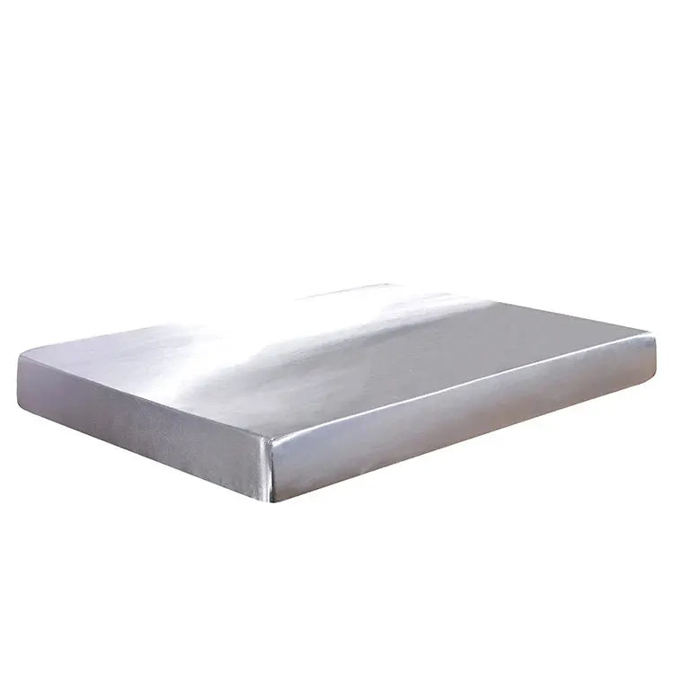 Satin Fitted Sheet | Pure Polyester | Solid Color | Queen