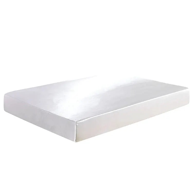 Satin Fitted Sheet | Pure Polyester | Solid Color | Queen