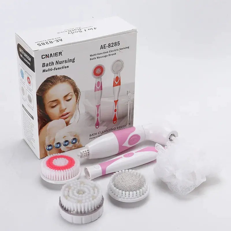Electric Bath Brush | Long Handle Battery Powered 4 In 1 | Waterproof