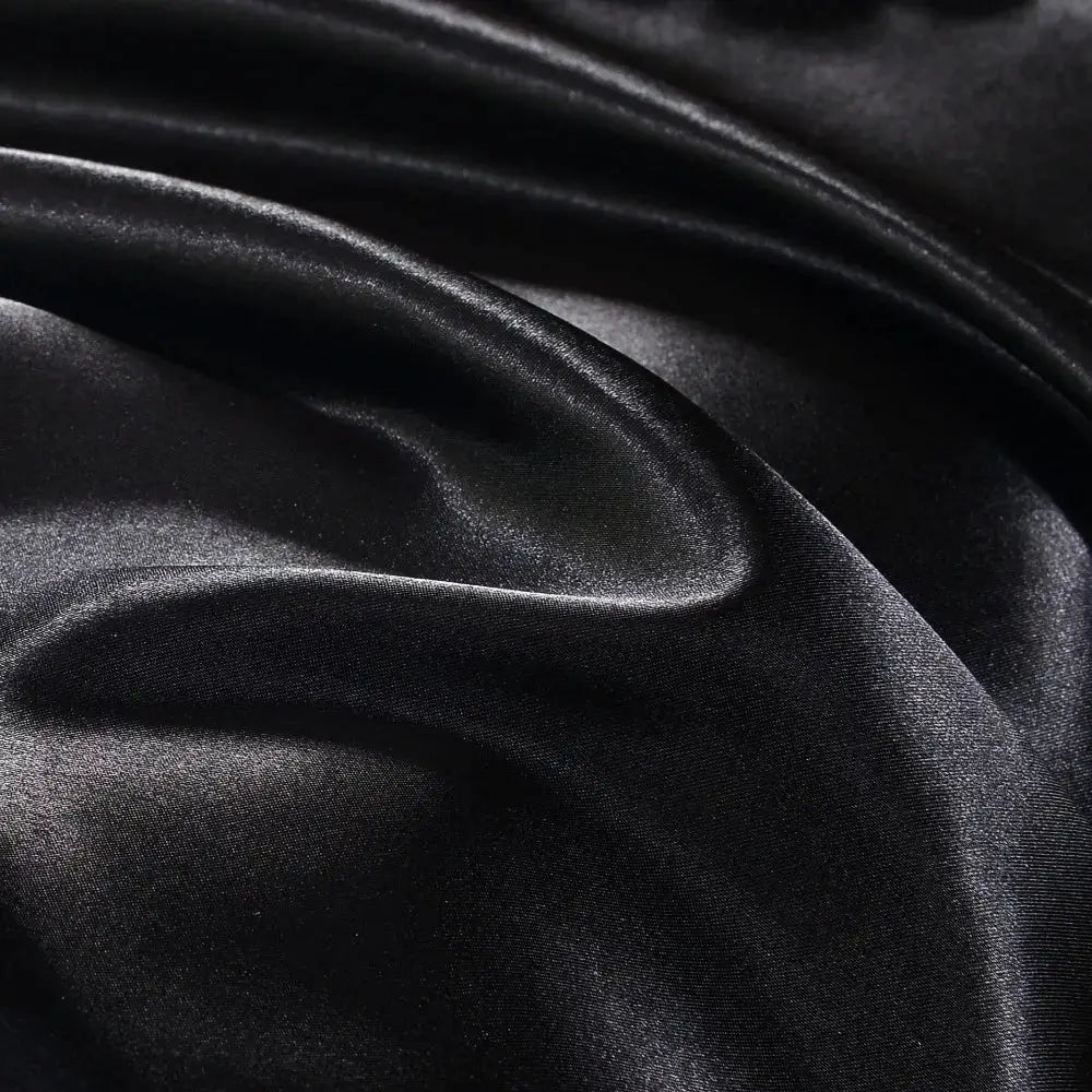 Satin Fitted Sheet | Pure Polyester | Solid Color | Queen