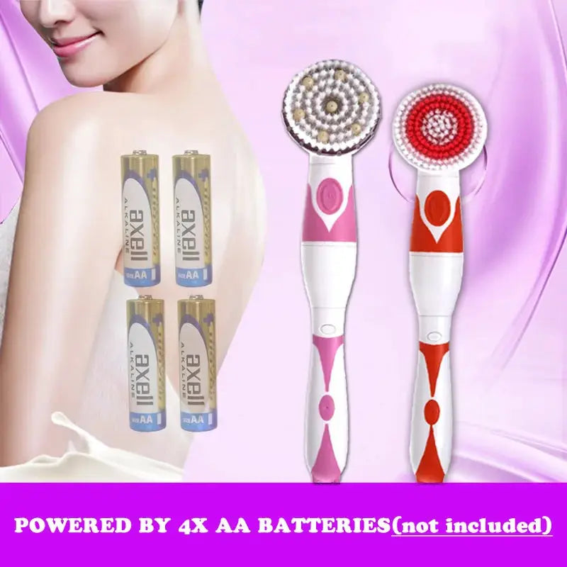 Electric Bath Brush | Long Handle Battery Powered 4 In 1 | Waterproof