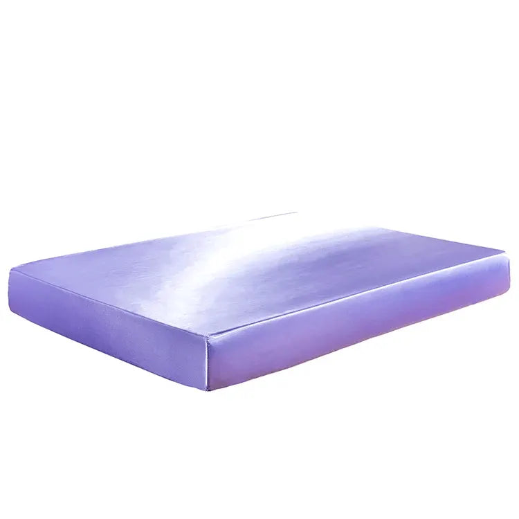 Satin Fitted Sheet | Pure Polyester | Solid Color | Queen