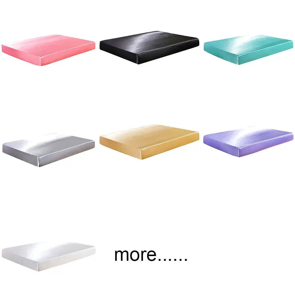 Satin Fitted Sheet | Pure Polyester | Solid Color | Queen