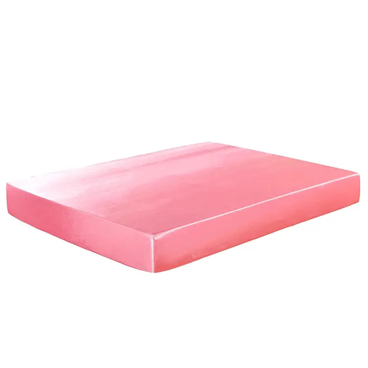 Satin Fitted Sheet | Pure Polyester | Solid Color | Queen