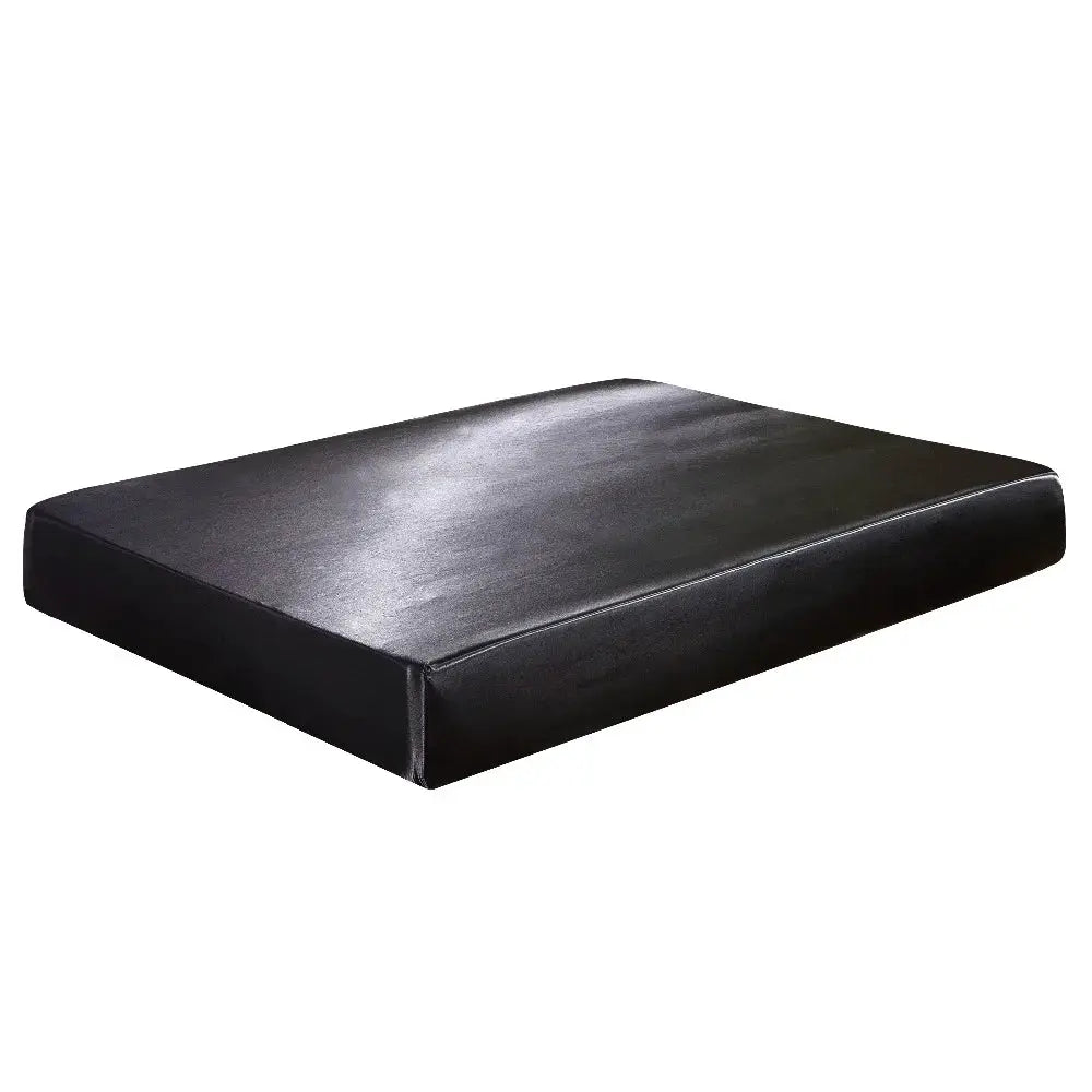 Satin Fitted Sheet | Pure Polyester | Solid Color | Queen