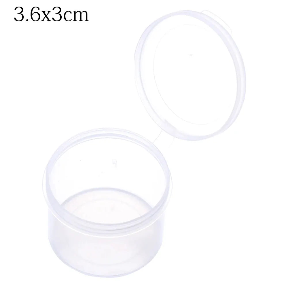 1PC Square/Round Transparent Plastic Storage Box Small Case Beads Earrings Jewelry Container Hardware Organizer Pill Chip Box from PriceLows™