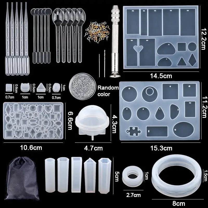 Silicone Resin Jewelry Molds | Mixed Styles | UV Casting Tools | DIY Craft Set