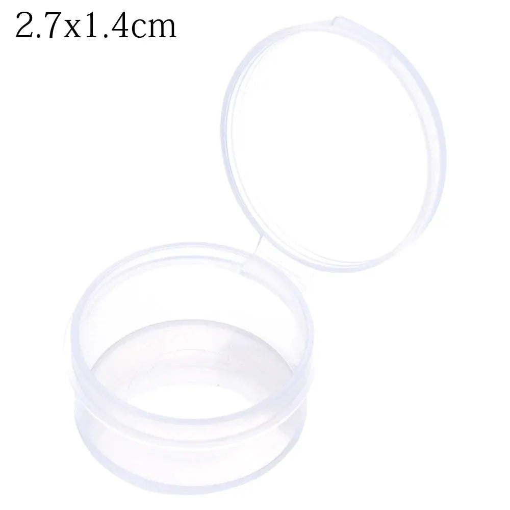 1PC Square/Round Transparent Plastic Storage Box Small Case Beads Earrings Jewelry Container Hardware Organizer Pill Chip Box from PriceLows™