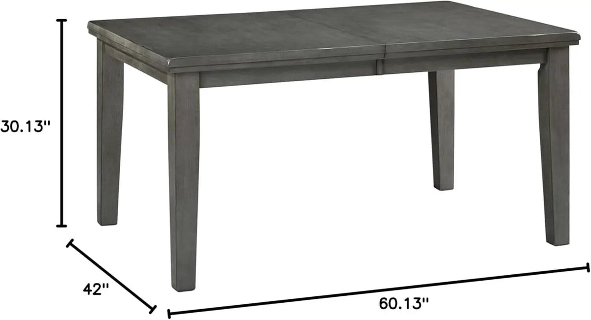Hallanden Modern Farmhouse Butterfly Extension Dining Table Dark Gray from PriceLows™