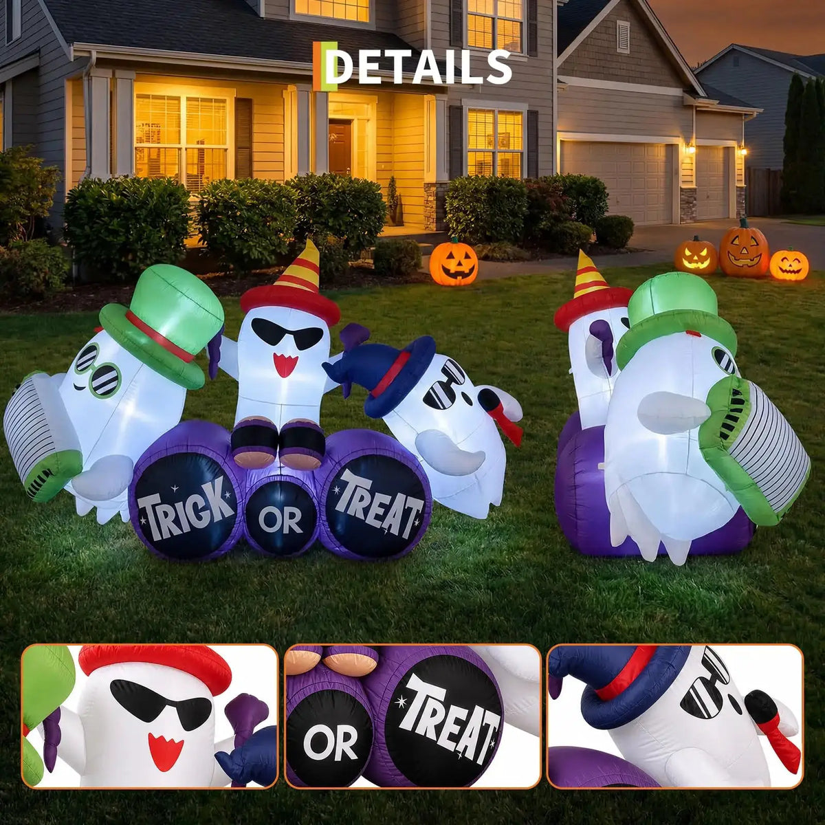 Halloween Ghost Band Inflatable | 8 Ft Tall | PriceLows™