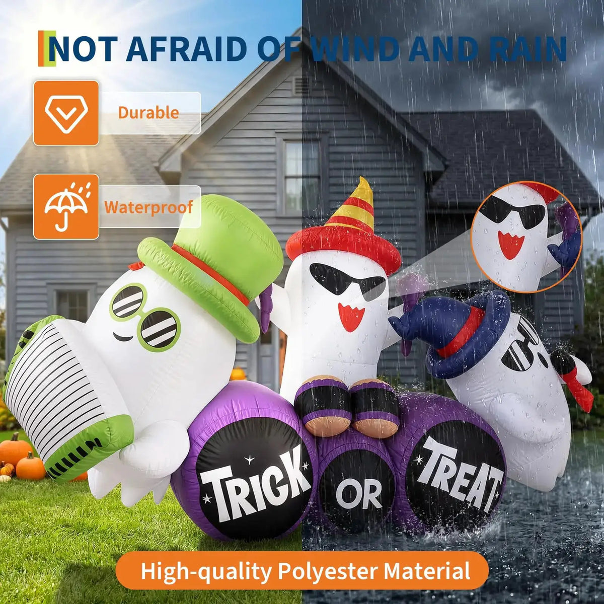Halloween Ghost Band Inflatable | 8 Ft Tall | PriceLows™