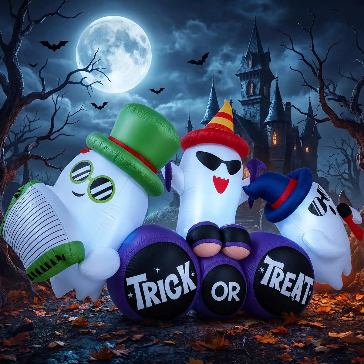 Halloween Ghost Band Inflatable | 8 Ft Tall | PriceLows™