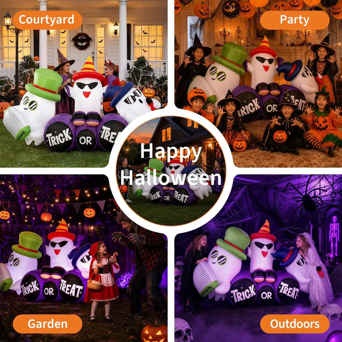 Halloween Ghost Band Inflatable | 8 Ft Tall | PriceLows™
