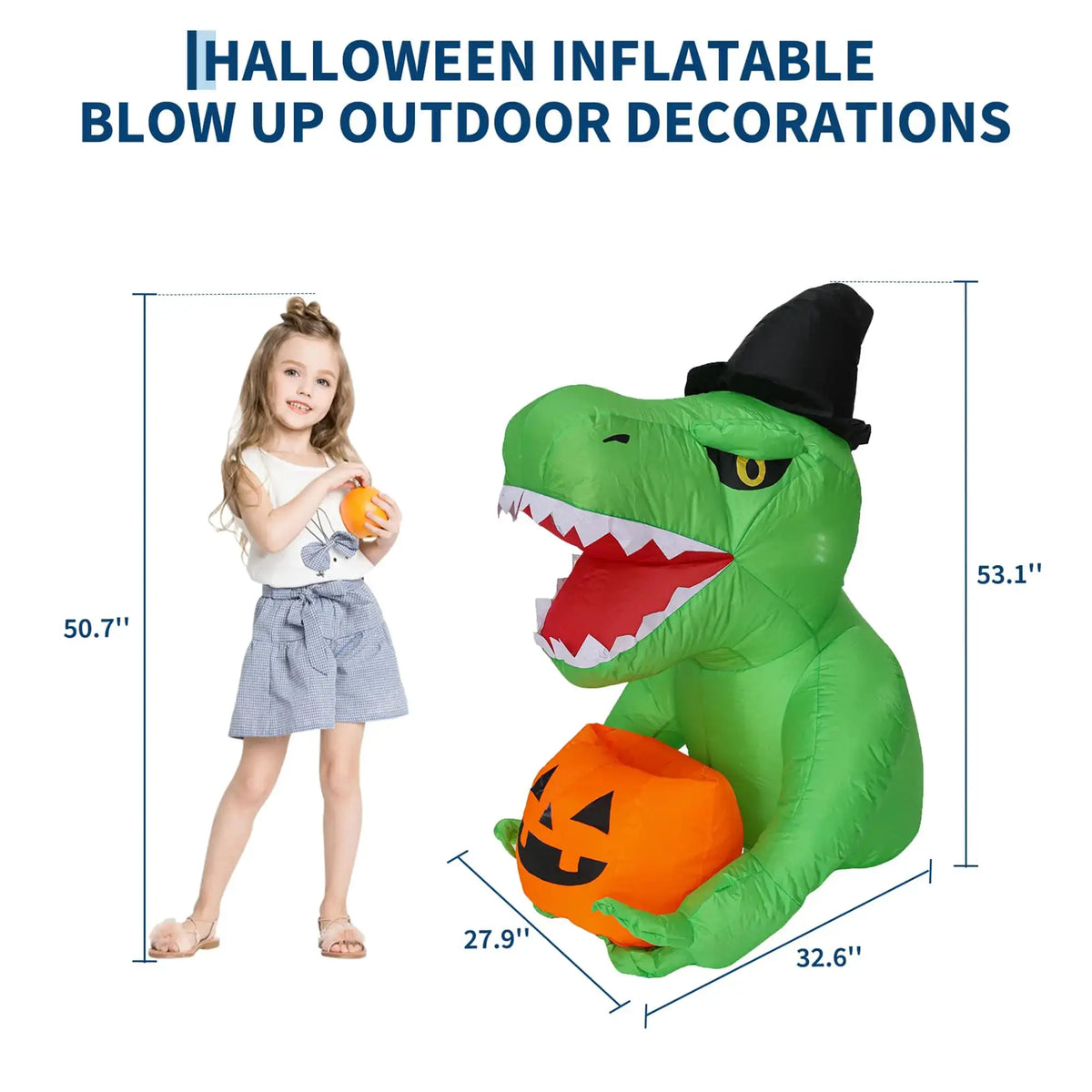 Halloween Inflatable Dinosaur | 4.5ft LED | PriceLows™
