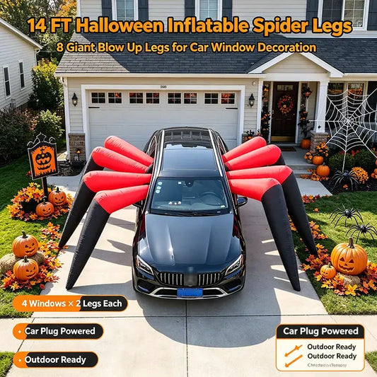 Halloween Inflatable Spider Legs | 14ft Giant 8 LEDs | PriceLows™