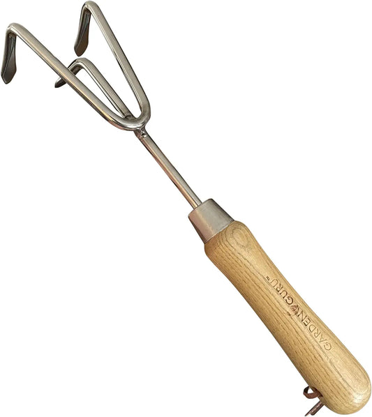 Hand Cultivator | Stainless Steel Wood Handle | PriceLows™