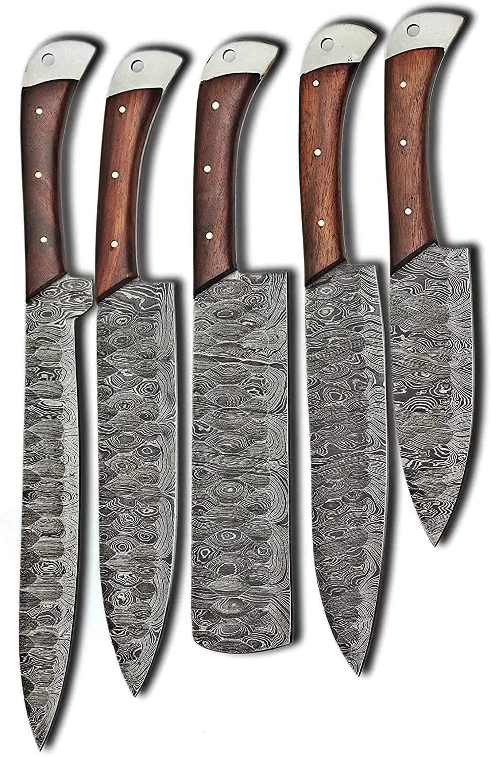 "Damascus Steel Knife Sets - Custom Handmade 9” to 13” Blades" | Damascus Steel | Kitchen Knives Set | Home