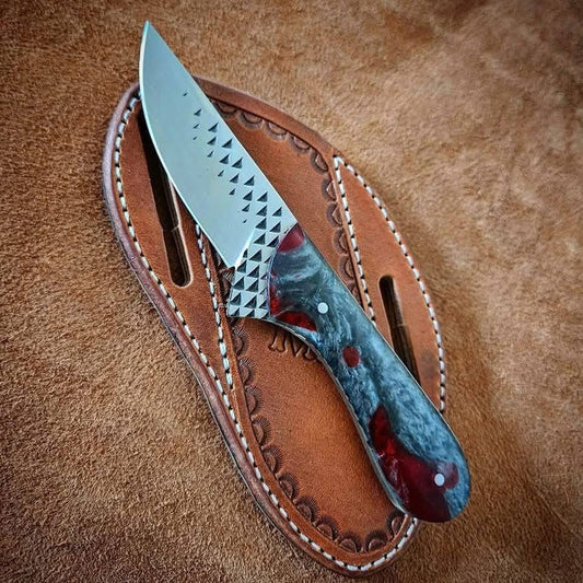 Handcrafted Cowboy Knife Sheath with Leather Belt Loop Premium Western Leather | Home Use | Everyday Use | Home