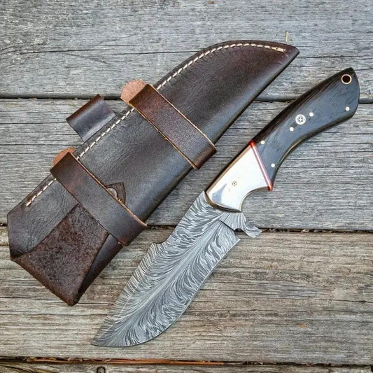 Handmade Damascus steel hunting knives (Style 2) | 10.5 Inch | Damascus Steel | Hunting & Survival Knife
