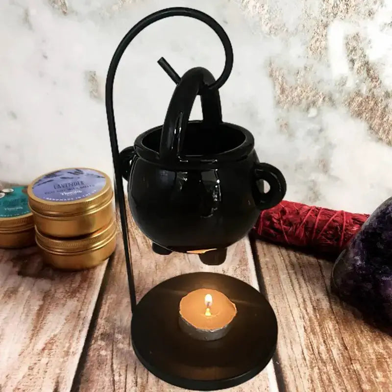 Hanging Cauldron Oil Burner | Metal Ceramic | PriceLows™