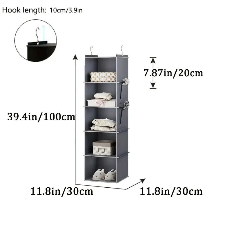 Hanging Closet Organizer | 5 Tier Non Woven | PriceLows™