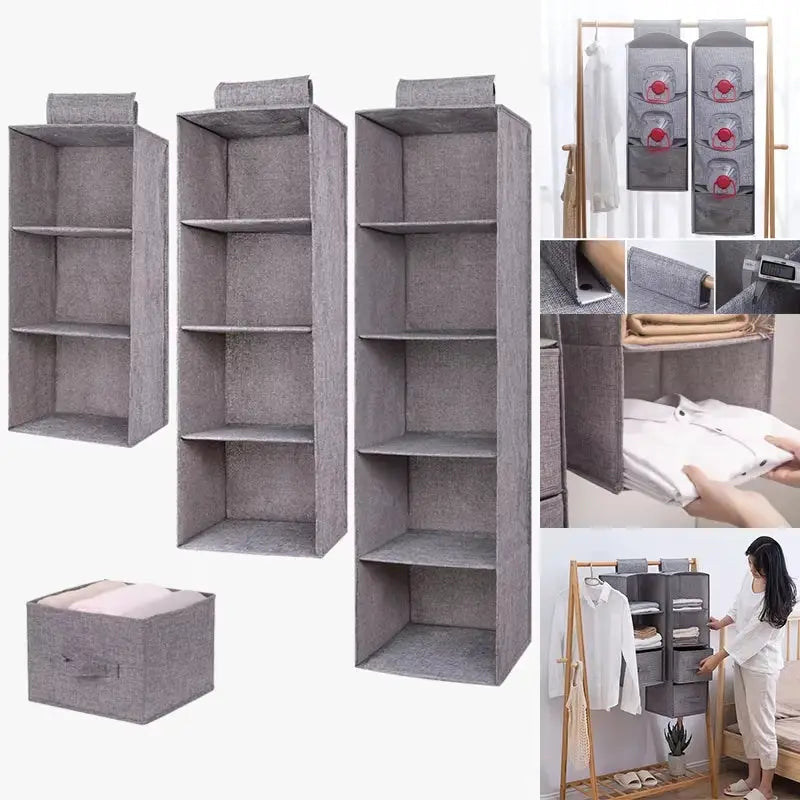 Hanging Storage Bag | Cotton Linen Collapsible | PriceLows™